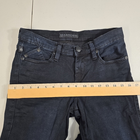 Rock & Republic Berlin Straight Leg Womens Jeans Size 6 Low Rise - Picture 7 of 15